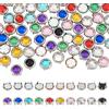 WADORN 100 pz 10 Colori Ottone Strass Artiglio Perline, Moda Cristallo Chiodi Chiodi Chiodi Borchie Punk Diamante Spikes Rotondo Artiglio Rivetti Cristallo Strass per Fai da Te Artigianato Vestiti