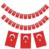 G2PLUS Ghirlanda di Bandiere della Turchia 11 Metri con 40 Bandierine 14x21 cm in Poliestere - Decorazioni per Feste, Eventi Sportivi e Bar all'Aperto
