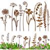 Crunier Set di 10 paletti da Giardino in Metallo Effetto ruggine