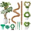 SCBOY 2 Pezzi bastone per piante rampicanti 120 cm lessibile supporto monstera con accessori Fibra di cocco sostegno per piante Per piante da interno