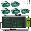 NAMOTEK Tappetino riscaldante per Piante con termostato Digitale e Set da 5 vaschette per Semina - Controllo della Temperatura per germinazione e propagazione delle Piante - Standard Met
