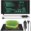 HOSPAOP - Tappetino riscaldante con termostato per piante, mini serra interna riscaldante 25 x 52,5 cm, serra da camera per piantine, animali domestici e terrario per rettili, 50 Watt