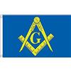 AZ FLAG Bandiera Massone Bianca Azzurra E Gialla 150x90cm - Bandiera MASSONICA 90 x 150 cm
