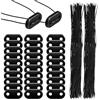 Sinmoe 30 Set Kit di Fissaggio per Frangivista Resistente alle Intemperie Incluso 30 Clip di Montaggio 30 Piastra di Montaggio Fascette per Recinzione Paravista per Giardino, Balcone e Terrazza