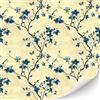 TexturKontor 3 fogli di carta da parati autoadesiva per case delle bambole scala 1:12 (fiori blu seppia)