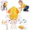 UCAMP Elettrico Polpo Danzante, Electric Dancing Octopus Squid Toy con LED e Musica, Giocattolo Neonato per Tummy Time 6 9 12 Mesi, Regalo per Nascita, Compleanni, la Festa dei Bambini