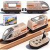 Starvortex Set Treno Elettrico per Bambini, Locomotiva ad Azione a Batteria, Telecomandato Auto Giocattolo da Pista, Compatibile con Brio Thomas Railway, Set Treno Scatola Regalo per Doni Natalizi (Marrone)