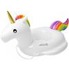 Flyboo Piscina Salvagente per Bambini Unicorno Cavalcabile Gonfiabile con Tettuccio mare Gonfiabile Ciambella per età 1-6 anno