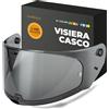 Everalo Visiera Compatibile con LS2 FF353 Rapid - Rapid II - FF320 Stream Evo - FF800 Storm - Storm II (Light Fume')