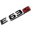 MCK Auto - E63s Nero Rosso Lucido Anteriore Posteriore Ala Nero Badge Logo Boot Emblema Adesivo Tuning