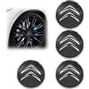 ZFRITP Set di 4 coprimozzo 60 mm per auto, in ABS, coprimozzo in lega, compatibile con Citroen C1, C2, C3, C4, C5, accessori per auto, colore: nero