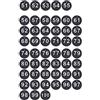 TopHomer 50 dischi con numeri incisi, 51-100 etichette circolari in plastica per matrimonio e armadietti (senza anelli), nero