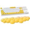 AJAZZ Nuvola-morbido poggiapolsi ergonomico per 100/87/68 tasti materiale PU base in gomma antiscivolo memory foam a forma di nuvola poggiapolsi per computer portatile, sollievo dal dolore