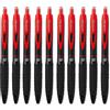 uni-ball Signo 307 UMN-307 - Penna a sfera retrattile a punta fine, confezione da 10, inchiostro rosso
