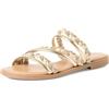 Marco Tozzi Sandalo da Donna con Morbido Plantare Feel Me alla Moda, Metallico (Bronze STR.Com), 37 EU
