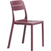 NARDI - Sedia impilabile Cassia - Rosso - Resina in fibra di vetro - Designer Raffaello Galiotto