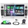 VECHTEL 4G+128G Autoradio Argento Android 15 per Opel Corsa C/D Zafira B Astra H Meriva Vivaro Signum Combo, 7'' IPS HD Schermo co Carplay Android Auto GPS Wi-Fi USB/Tipo-C Bluetooth FM RDS Camera