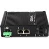 10Gtek 4-Port Industrial DIN-Rail Ethernet Switch Hutschiene, IP40, 2X Gigabit SFP Slot mit 20-km SFP Transceiver, G0202i, DIN-Rail Mount（Power Supply is Not Included）
