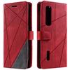 SONWO Cover per Oppo Find X2 PRO, Flip Caso in PU Pelle Case Cover Portafoglio Custodia per Oppo Find X2 PRO, [Kickstand] [Slot per Schede], Rosso
