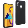 REY Cover in Gel TPU Nera per Samsung Galaxy M30S, Ultra Sottile 0,33 mm, Morbido Flessibile, Custodia Silicone
