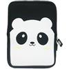 NelQuieOra Custodia Tablet per Bambini 10 Pollici Universale Panda | Imbottita, Antiurto, Morbida, Zip Sicura, Protezione Completa per Scuola Viaggio