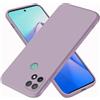 EASSGU Custodia per OPPO A15 (6.52 Inches), Cover Morbida in Silicone TPU - Erba Viola