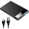 DUSEKI Unità disco rigido da 2,5 pollici, 5 Gbps USB 3.0 per SATA HDD e SSD da 2,5 e 7 mm/9,5 mm con cavo USB 3.0 accelerazione UASP, Trim, senza attrezzi (nero)