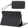 HYZUO Custodia Protettiva per Surface Pro 11 2024, Surface Pro 10 2024, Surface Pro 9 2022, Supporto Folio con Portastilo, Compatibile con la Type Cover Tastiera, con una Borsa Piccola, Nero