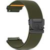 RUIMAYA Cinturino per Orologio in Nylon 20mm Compatibile con Garmin Vivoactive 6/5/3/Forerunner 55/245/645 Music, Cinturino Elastico Intrecciato per Orologio per Galaxy Watch 7/6/5, Verde Oliva