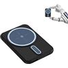 Yarvoney Power Bank Wireless 10000mAh, Mini Batteria Esterna 22,5 W, Ultra Sottile & Leggero Ricarica Rapida Magnetico Powerbank per iPhone Samsung Huawei Xiaomi Tablets Gilet Riscaldato ecc (Nero)