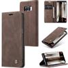 Sojlecyu Cover per Samsung Galaxy S8 Custodia, a Libro Portafoglio in Premium Pelle PU Porta Carte Flip Case Supporto Protezione Case Cover per Samsung Galaxy S8, Caffè