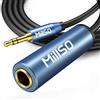 MillSO Adattatore da 3,5 a 6,35 mm per cuffie audio, femmina da 6,35 mm a jack da 3,5 mm TRS maschio adattatore per cavo audio con placcato per cuffie stereo strumenti - 5 m