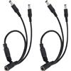 HuaLiSiJi DC Power Splitter Cable 1 Femmine 2 Maschio 12V DC Splitter Cable 5.5mm x 2.1mm per Apparecchiature di Monitoraggio, Router, Laptop (40cm 2Pezzi)