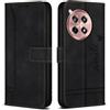 Bravoday Cover per OnePlus 12R 5G / OnePlus 12R 5G, Flip Custodia in Pelle PU con Slot per Schede, Portafoglio Custodia per OnePlus 12R 5G / OnePlus 12R 5G, Nero