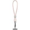 RhinoShield Waterproof And Durable TPU Wrist Phone Lanyard | Easy to Adjust, Charm, Durable Strap (Landyard Card Included) - Pale Pink