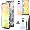 RongZy Schermo LCD per Realme 10 4G Display Sostituzione per Realme 10 4G RMX3630 Digitizer Assembly Vetro di Ricambio Touch Screen con Strumenti(6.4, Nero con Cornice)