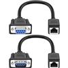 XMSJSIY DB9 RS232 a RJ45 Extender Serial Adapter DB9 9 pin D-SUB Serial Port Femmina & Maschio a RJ45 Ethernet LAN Extend Adattatore compatibile con cavo di rete CAT5/CAT5e/CAT6 - 1 paio