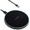 ideallife Caricabatterie wireless con indicatore di luce, ricarica wireless veloce con cavo USB-C integrato, Qi Certified 15W Max compatibile con iPhone 15/14/13/12/XS AirPods, Samsung Galaxy S24