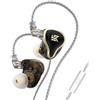 KZA COUSTICS KZ ZAS In Ear Monitor, 7BA+ 1DD Hybrid Driver Cuffie IEM HiFi, Auricolari In Ear Gaming con cavo da 0,75 mm a 2 pin Rimovibile in OFC Placcato Argento per Musicisti e Audiofili