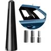 Your Day Mate Antenna per auto, lunghezza 65 mm, per ricezione AM, FM 87,5-108 MHZ, DAB, DAB+ senza interferenze, in nero, avvitabile con adattatore universale M4 M5 M6, antenna a stelo corto