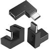 SELIACR Adattatore USB C 90 Gradi (Confezione da 3), USB C 3.2 Maschio a Femmina10Gbps OTG Adattatori Stereo a Gomito Compatibile con Telefoni USB-C Tablet（3 Tipi di Adattatori a 90 Gradi）