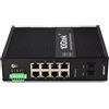 10Gtek 10-Port Industrial DIN-Rail Ethernet Switch Hutschiene, Poe 802.3af/at, IP40, 2X Gigabit SFP Slot mit 20-km SFP Transceiver, G0208i-P08, DIN-Rail Mount（Power Supply is Not Included）