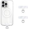 Anfire Supporto per cinturino per cellulare, 2 pezzi, ultra sottile, resistente, universale, senza colla, multifunzionale, per cellulare, universale, per tutte le custodie standard (trasparente)