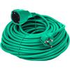 O&W Security Prolunga Schuko 10 metri verde cavo di alimentazione IP44 fino a 3500 Watt giardino e pratico per esterni