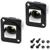 MEIRIYFA MEIRYFA TosLink - Accoppiatore ottico digitale in fibra ottica, 2 adattatori per cavo in fibra, estensore femmina a pannello per lettore CD, TV Sound Bar ProAudio Card