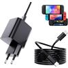 Vanzflow 60W USB C Caricatore per Nintendo Switch 2/Steam Deck/Nintendo 1/Switch/OLED/Lite - Supporta la modalità Switch 4K TV Dock, 20V/3A tipo C Adattatore di alimentazione per ricarica rapida