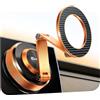 MSXTTLY Porta Cellulare per Auto - Vmag S3 Supporto Magnetico a Vuoto con Magneti Potenti e Braccio Doppio in Lega,Compatibile con iPhone 17 Pro Max,iPhone 16-12 e Android (Anello Magnetico),Arancione