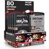 Udivita 80 Pile per Apparecchi Acustici Misura 312 PR41 (Marroni - Zinco Aria) con Phono Pulse Technology - 80 Batterie: 40 Udivita + 40 Rayovac
