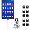 Kaslaider 10 Pezzi Tappi Antipolvere USB C, Copri Spina Tappo Antipolvere di Tipo C, Copertura per Porta di Ricarica Tappi con 10 Cordino ad Anello per Telefono e 1 Spazzola per la Pulizia