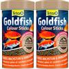 Tetra Goldfish Colour Sticks - Bastoncini di cibo per pesci rossi per sviluppare i loro colori naturali, lattina da 250 ml (Confezione da 2)